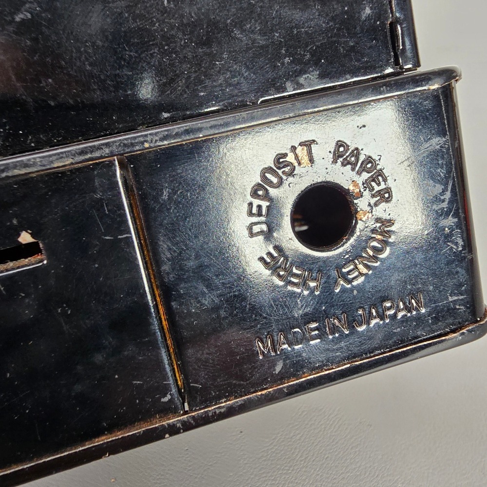 Vintage Uncle Sams 3 Coin Register Bank Black Tin Mechanical Toy Made in Japan - Picture 13 of 16